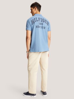 Regular Fit Hilfiger Block Logo Polo, Navy