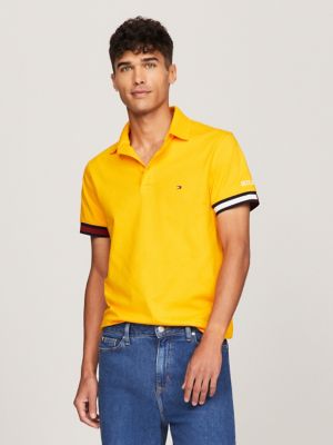 Slim Fit Flag Cuff Polo | Tommy Hilfiger USA