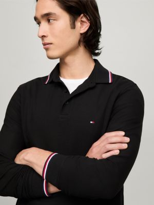 與真司郎 446-Stripe Long Sleeve Polo Shirt Buy Men's Polo Striped Long Sleeve Shirt With Collar In USA