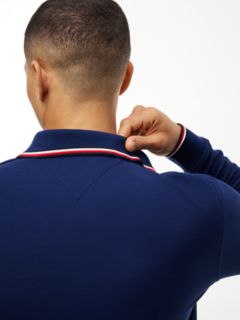 Long-Sleeve Tommy Wicking Polo — Carbon Navy 3
