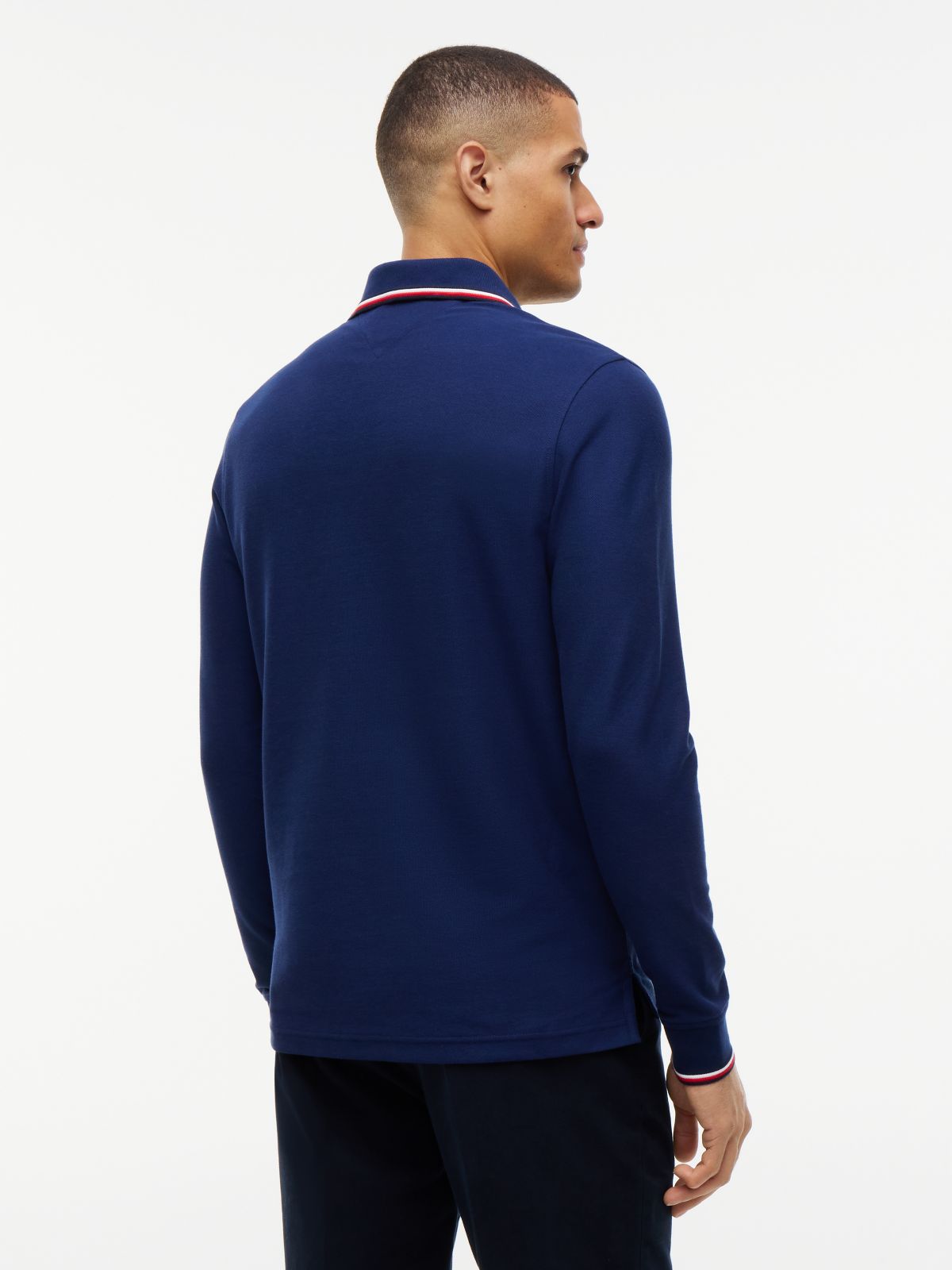 Long-Sleeve Tommy Wicking Polo — Carbon Navy