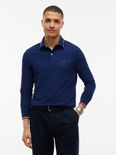 Long-Sleeve Tommy Wicking Polo — Carbon Navy 1