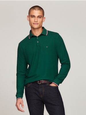 Long-Sleeve Tommy Wicking Polo, Azure Lagoon