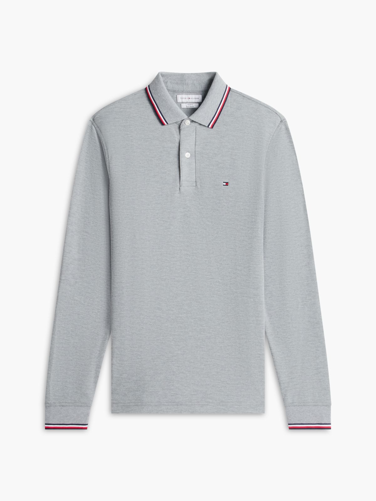 Long-Sleeve Tommy Wicking Polo — Grey Heather