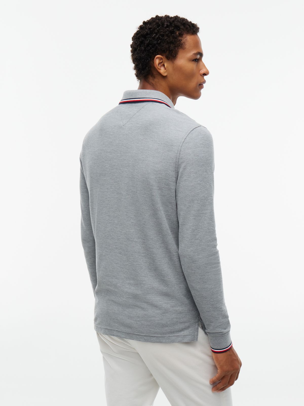 Long-Sleeve Tommy Wicking Polo — Grey Heather
