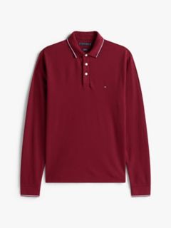 Long-Sleeve Tommy Wicking Polo — Deep Rouge 5