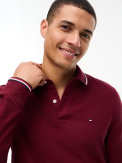 Long-Sleeve Tommy Wicking Polo — Deep Rouge 3