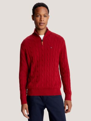 Cable Knit Quarter-Zip Sweater | Tommy Hilfiger USA