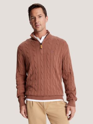 Cable Knit Quarter-Zip Sweater | Tommy Hilfiger USA