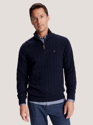 Cable Knit Quarter-Zip Sweater | Tommy USA