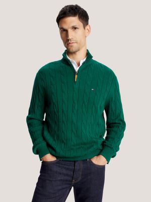 Cable Knit Quarter-Zip Sweater | Tommy Hilfiger USA