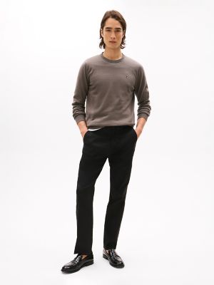 SLIM FIT STRETCH PANTS - Black