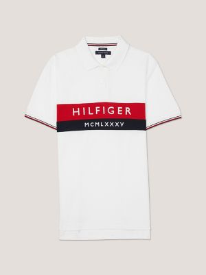 Regular Fit Colorblock Polo, Fresh White