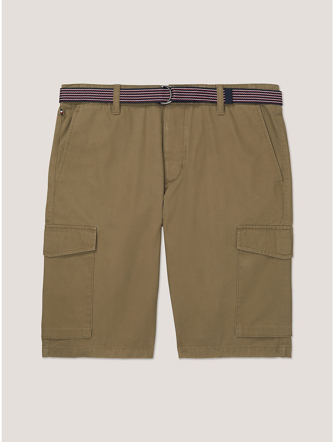 Tommy Hilfiger Belted Twill 9" Short In Faded Military
