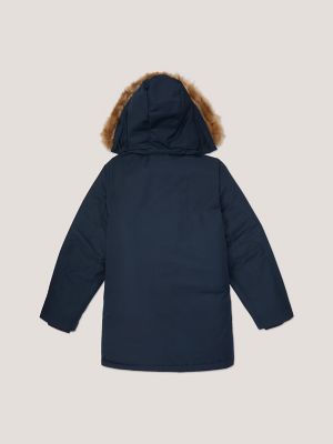 Tommy hilfiger men's online parka with fur hood