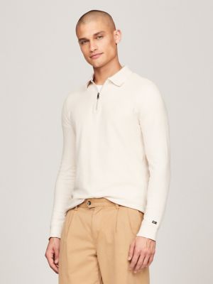 White best sale zip polo