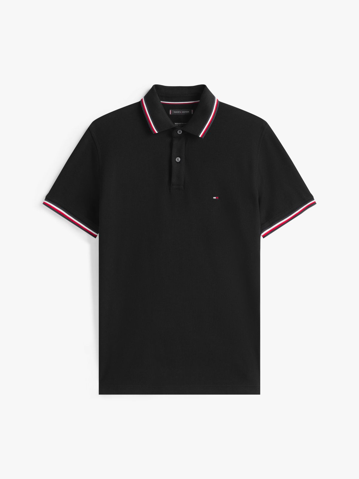 Regular Fit Tommy Wicking Polo — Black