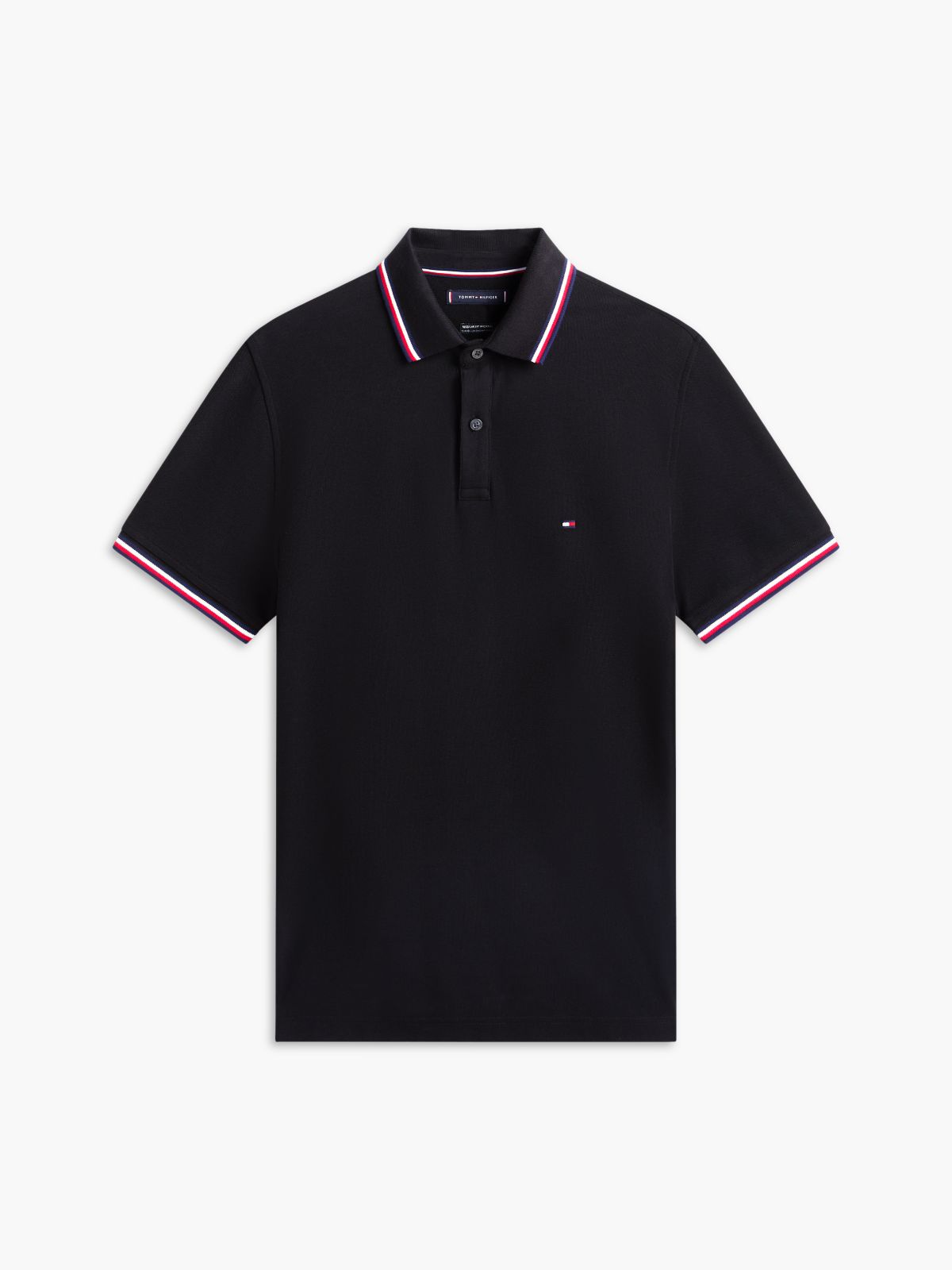 Regular Fit Tommy Wicking Polo — Black