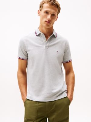 Regular Fit Tommy Wicking Polo, Light Grey Heather