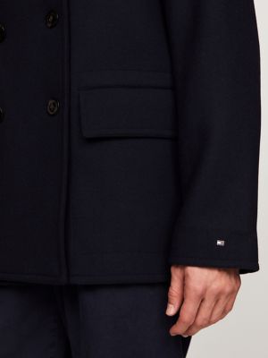 Solid Wool-Blend Peacoat | Tommy Hilfiger