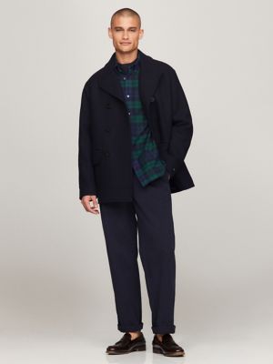 Tommy Hilfiger Relaxed Wool Blend Peacoat - 299.94 €. Buy Winter Coats from  Tommy Hilfiger online at . Fast delivery and easy returns