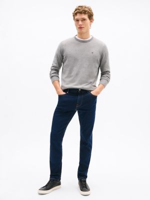 Tight Fit Indigo Denim Jeans