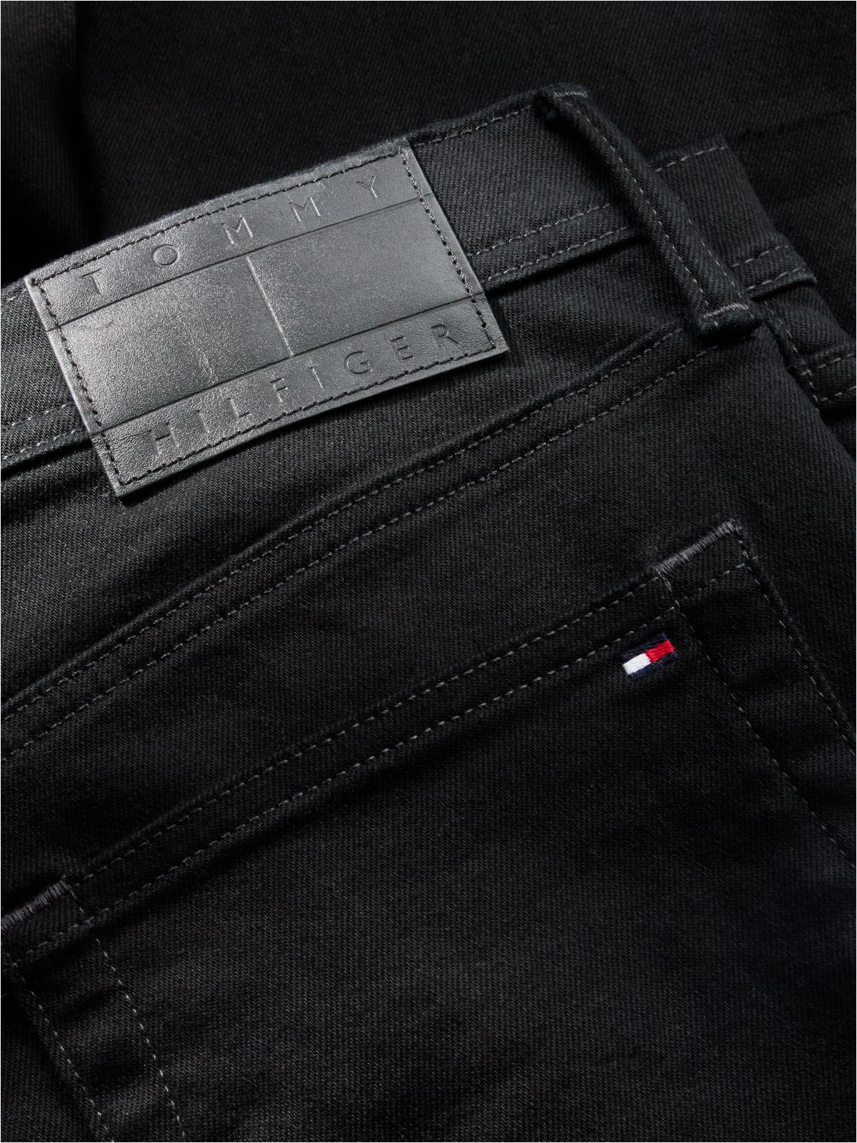 Stretch Straight Jean — Black Denim