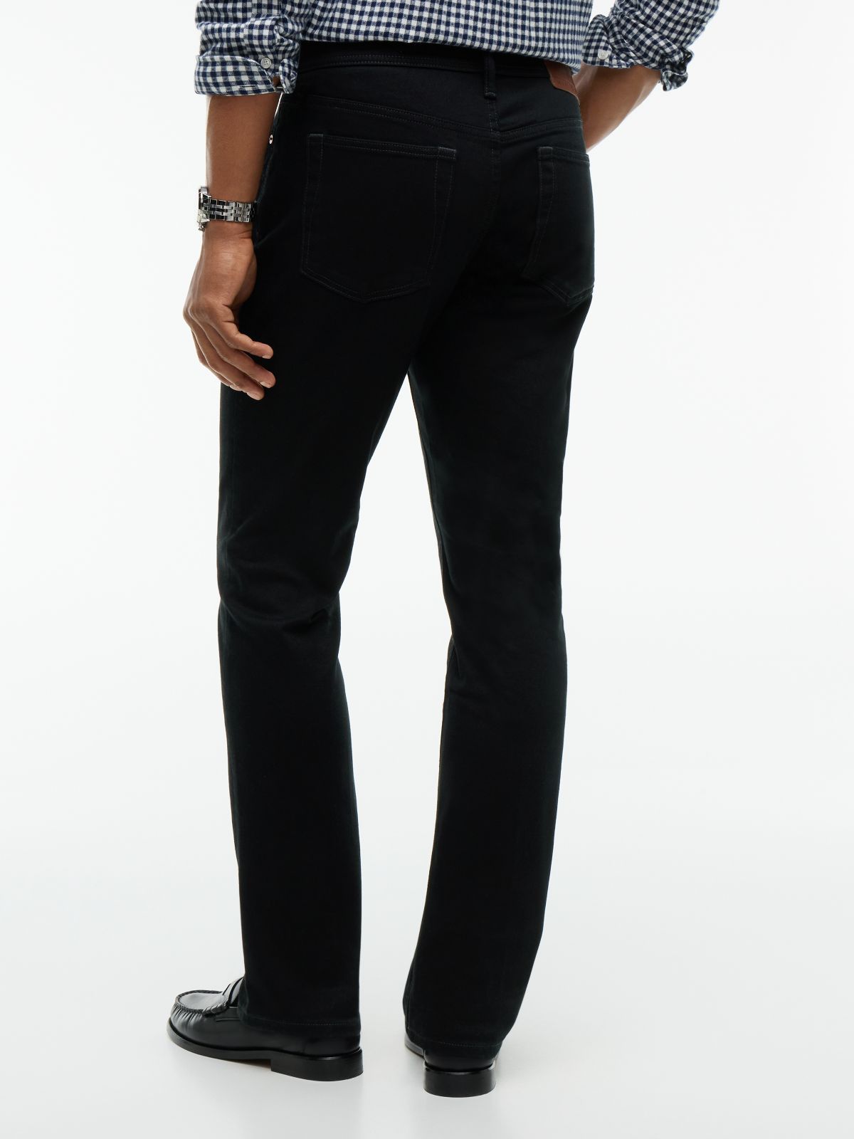 Stretch Straight Jean — Black Denim