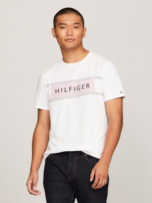 Tommy hilfiger logo cheap flag t shirt navy