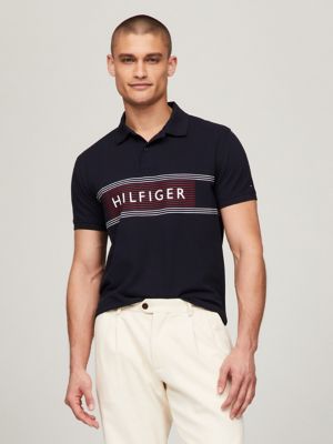 Tommy hilfiger chest stripe on sale polo