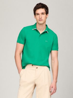 Under Collar Logo Regular Fit Polo, Palm Leaf