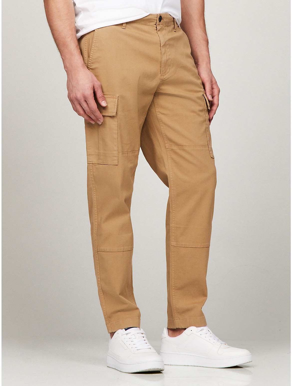 Tommy Hilfiger Gabardine Cargo Pant In Pinecone Tan