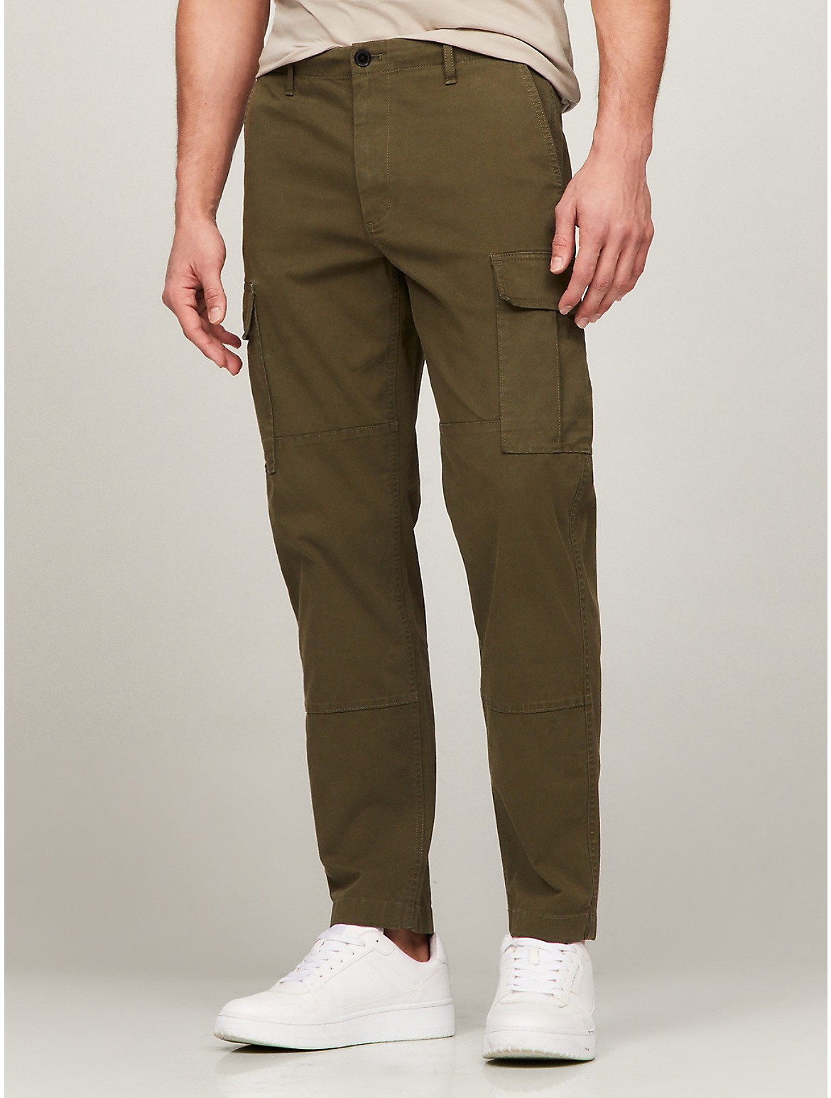 Tommy Hilfiger Gabardine Cargo Pant In Army Green