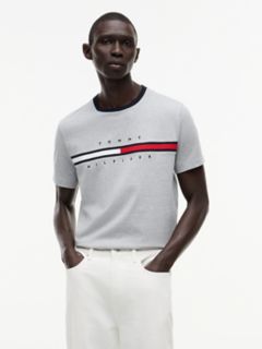Embroidered Flag Logo T-Shirt — Grey Heather 1