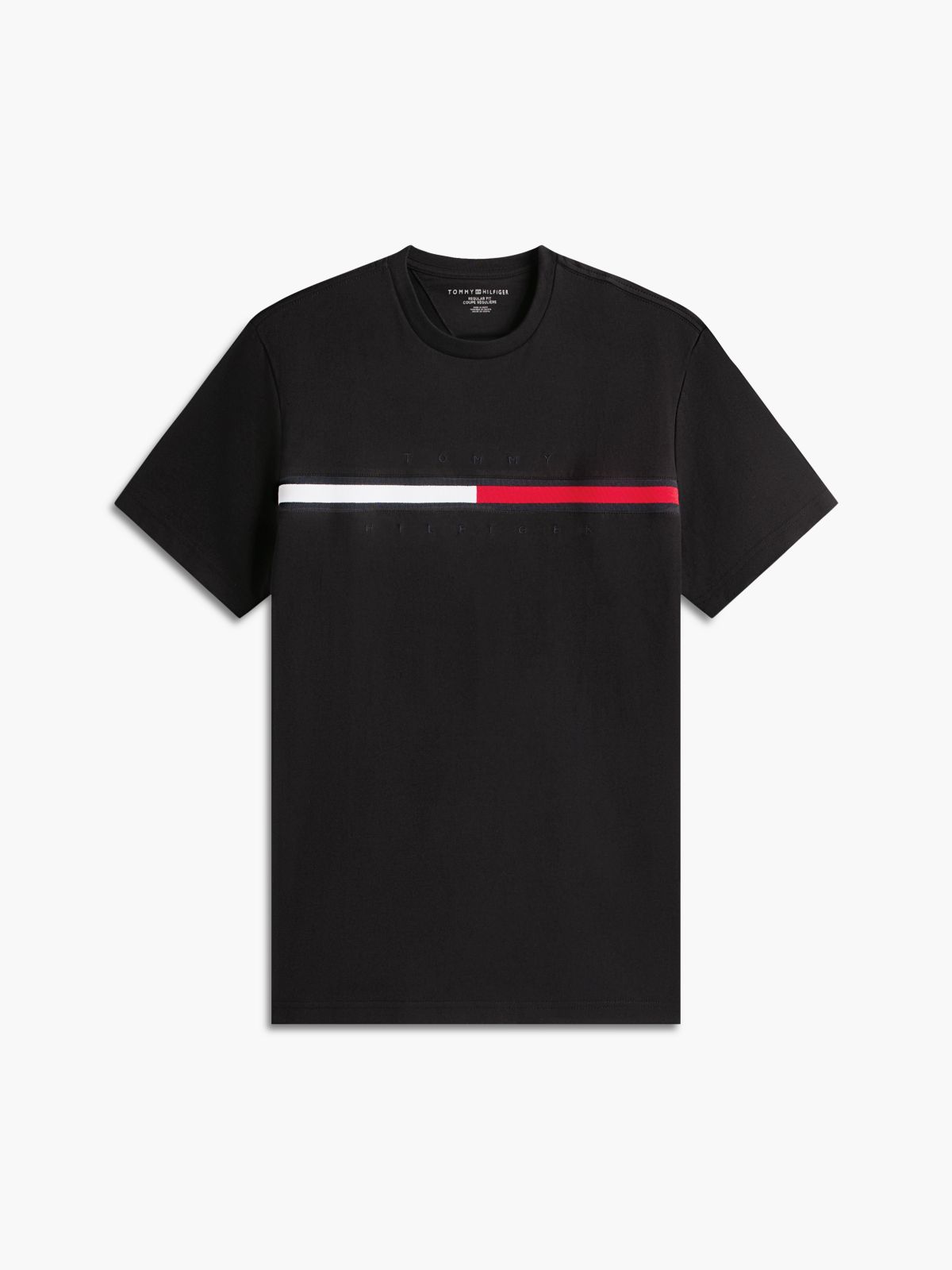 Embroidered Flag Logo T-Shirt — Black
