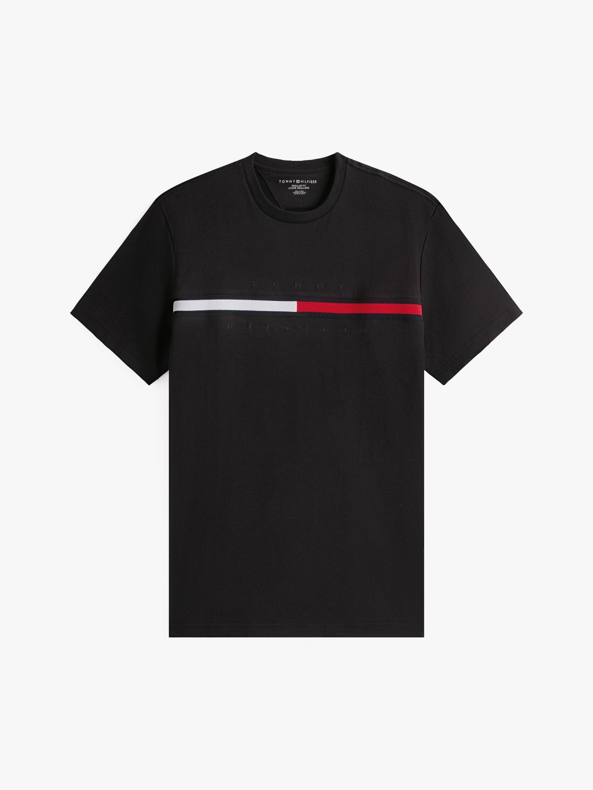 Embroidered Flag Logo T-Shirt — Black