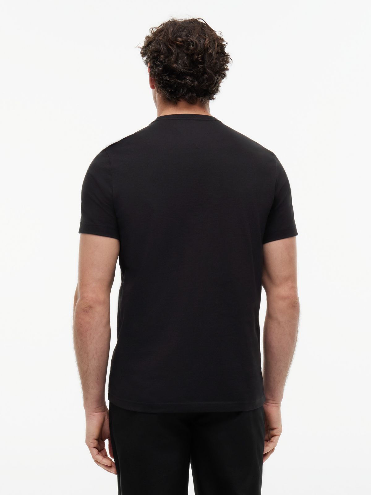 Embroidered Flag Logo T-Shirt — Black