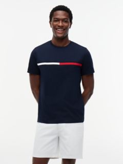 Embroidered Flag Logo T-Shirt — Navy Blue 1