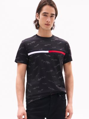 Tommy hilfiger signature hot sale logo t shirt