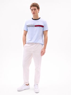 Embroidered Flag Logo T-Shirt, Breezy Blue