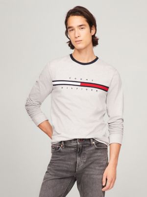 Grey long sleeve tommy hilfiger top online