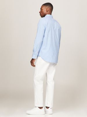 Regular Fit Gingham Poplin Shirt | Tommy Hilfiger USA