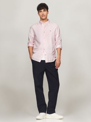Regular Fit Gingham Poplin Shirt, Simple Pink/Optic White