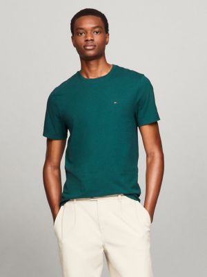 Green solid t shirt hotsell