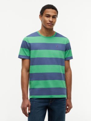 Everyday T-Shirt, Coastal Green/Blue Stripe