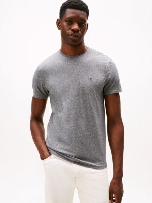 Stretch-Cotton Extra Slim T-Shirt, Grey Heather