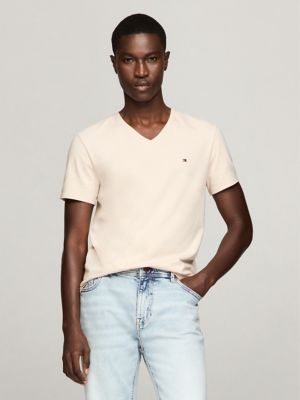 Slim Fit V-Neck T-Shirt, Cashmere Creme