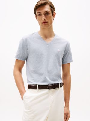 Slim Fit V-Neck T-Shirt, Blue Heather