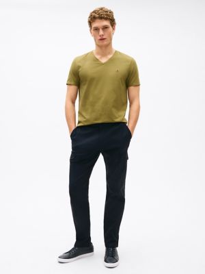 Slim Fit V-Neck T-Shirt, Uniform Olive