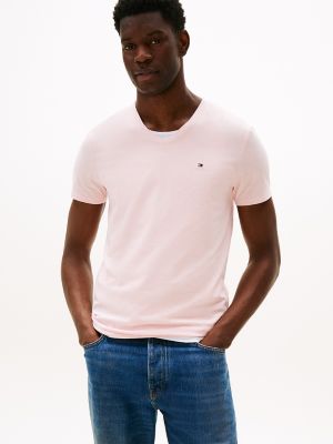 Slim Fit V-Neck T-Shirt, Pink Heather